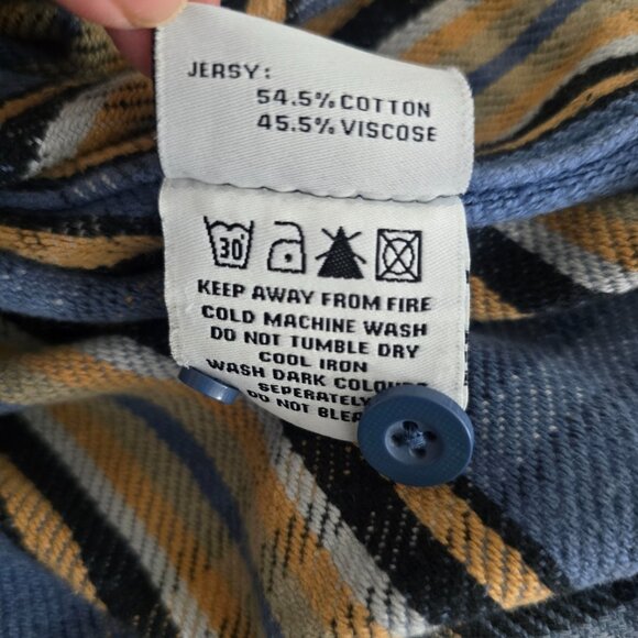 Superdry Flannel Button Up Shirt Men Large Plaid Collared Heavyweight Pockets - Picture 15 of 16